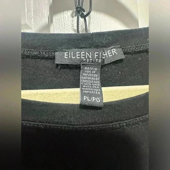 EILEEN FISHER Black Midi Dress Petite Large GUC - Picture 3 of 4